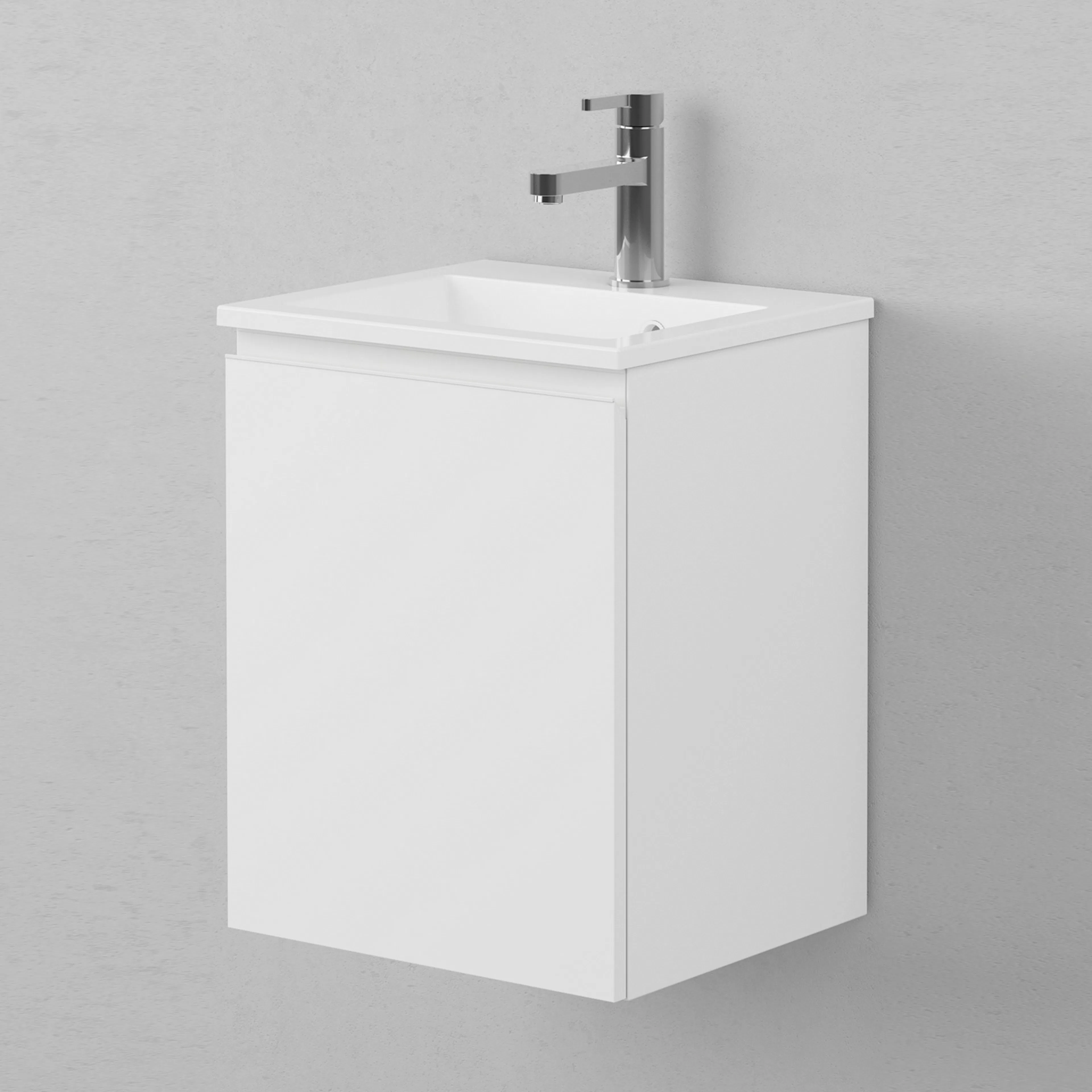 Kommod VISKAN Grip 40 Premium White, Luckhängning: Höger