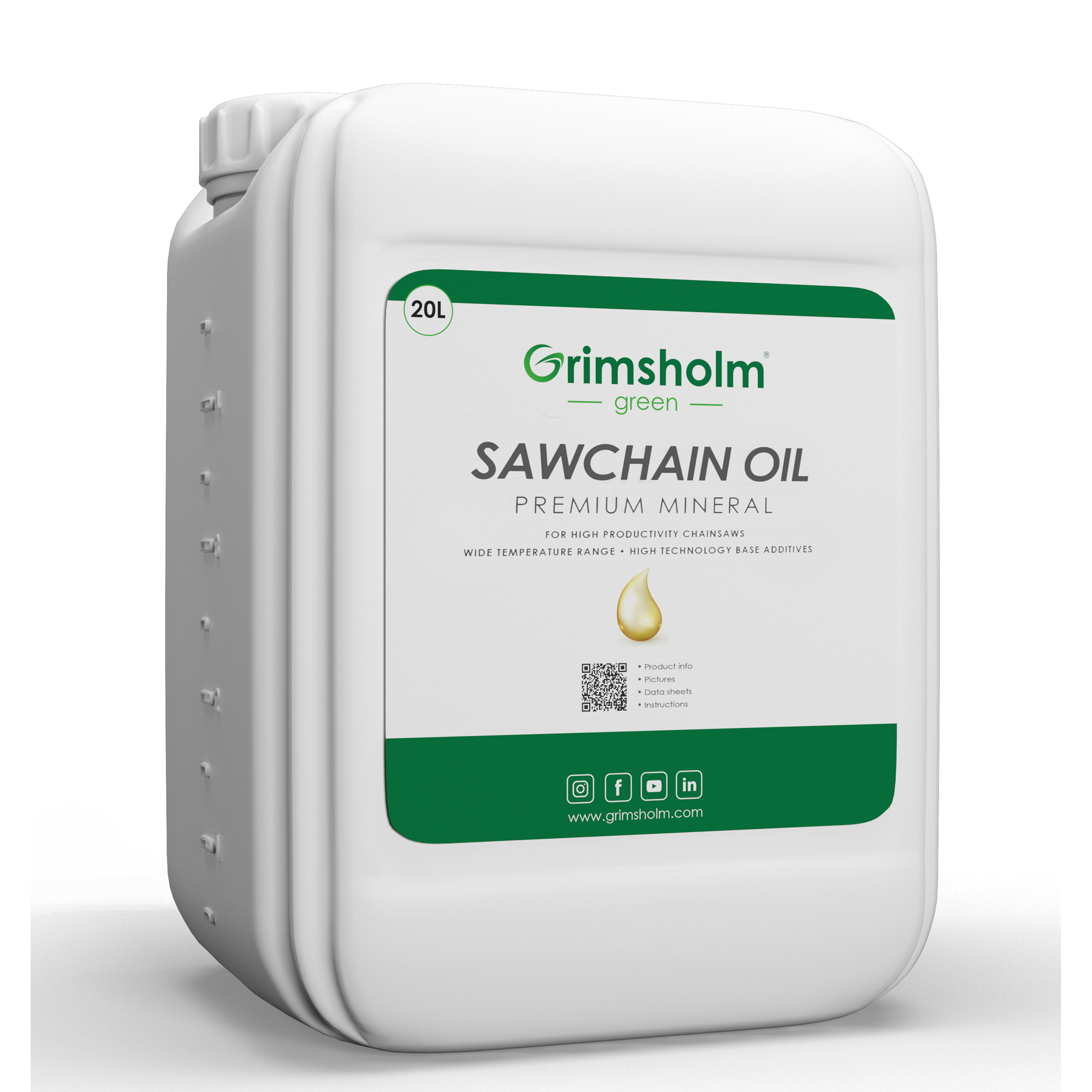Olja Grimsholm Premium Bio 20 L Till Sågkedja