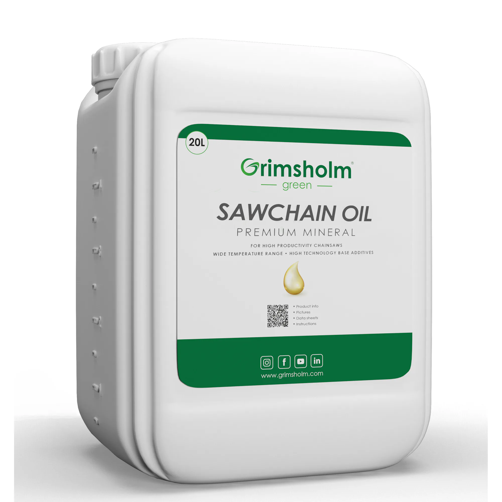 Olja Grimsholm Premium Bio 20 L Till Sågkedja