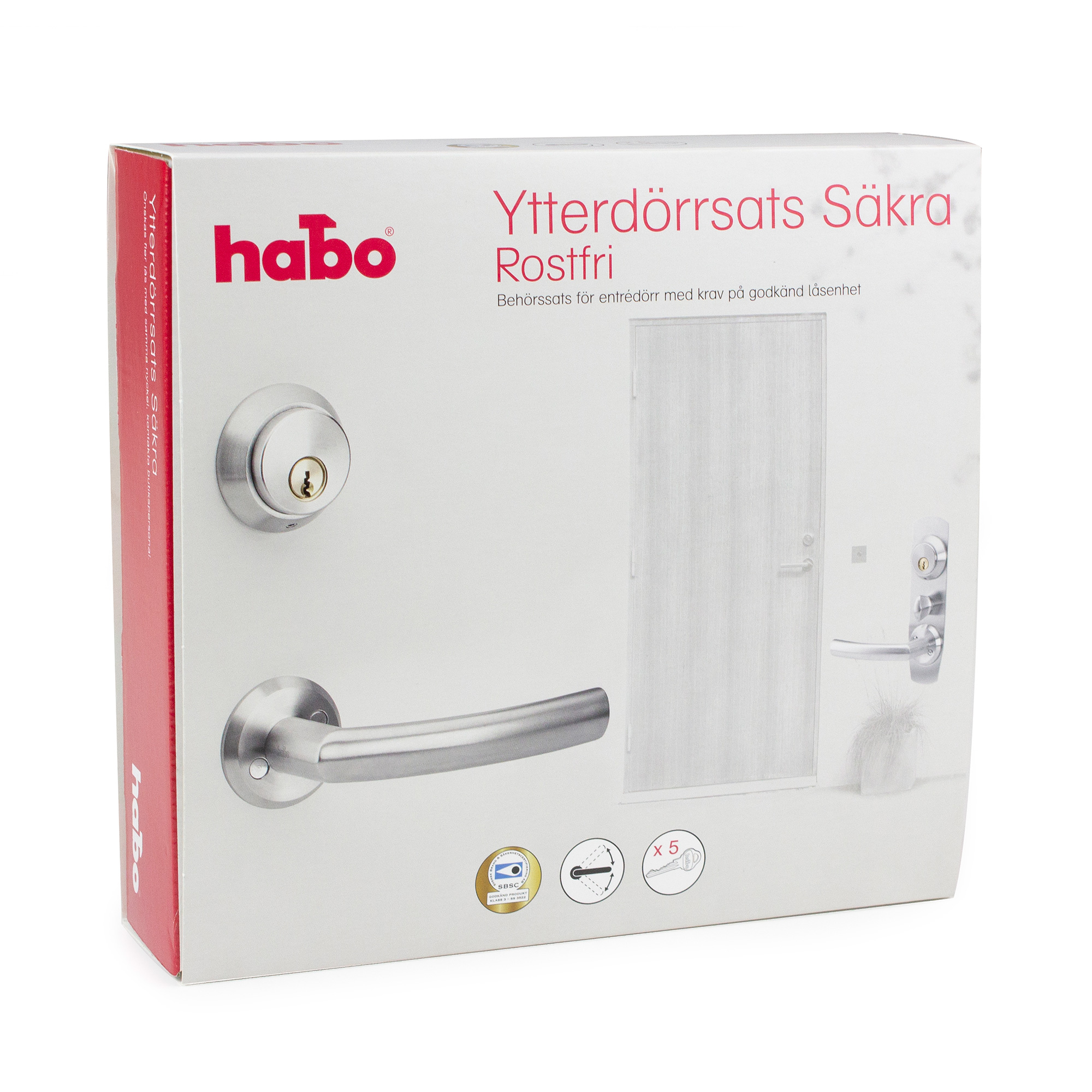 Beslagspaket Habo Säkra Utan Låskista