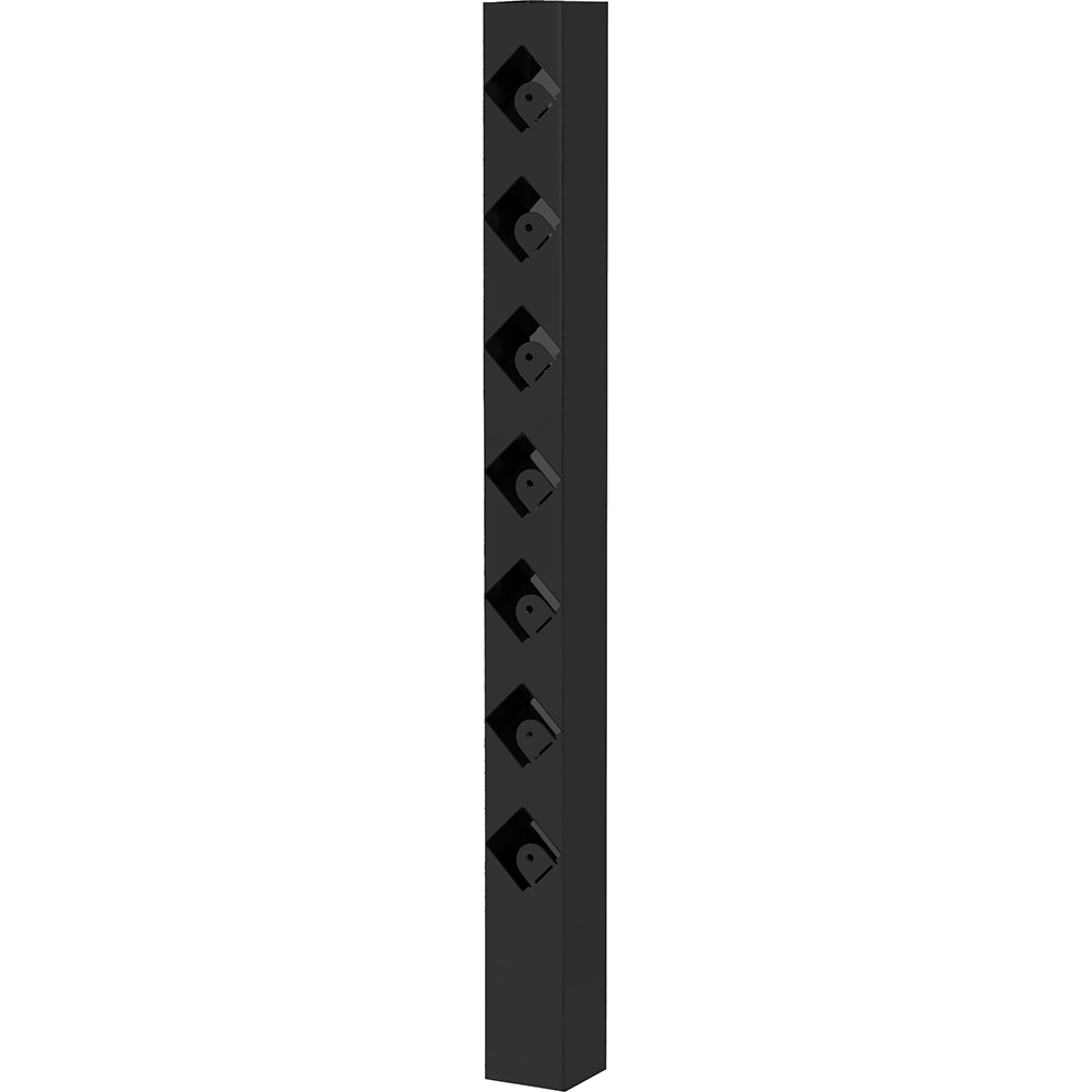 Staketstolpe Öckerö 715mm svart 70x70 Mellan Svart, Höjd: 715 mm