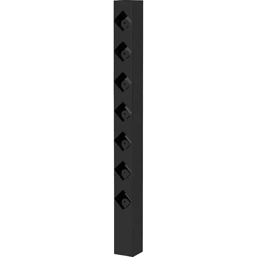 Staketstolpe Öckerö 715mm svart 70x70 Mellan Svart, Höjd: 715 mm