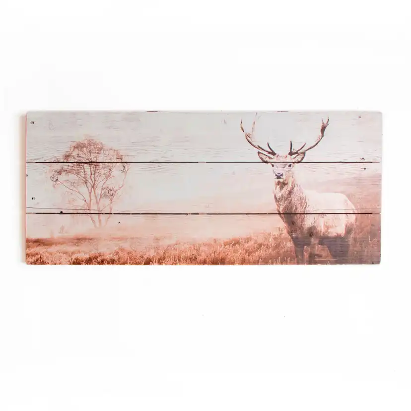 Poster Art for the Home Stag Bild på Trä