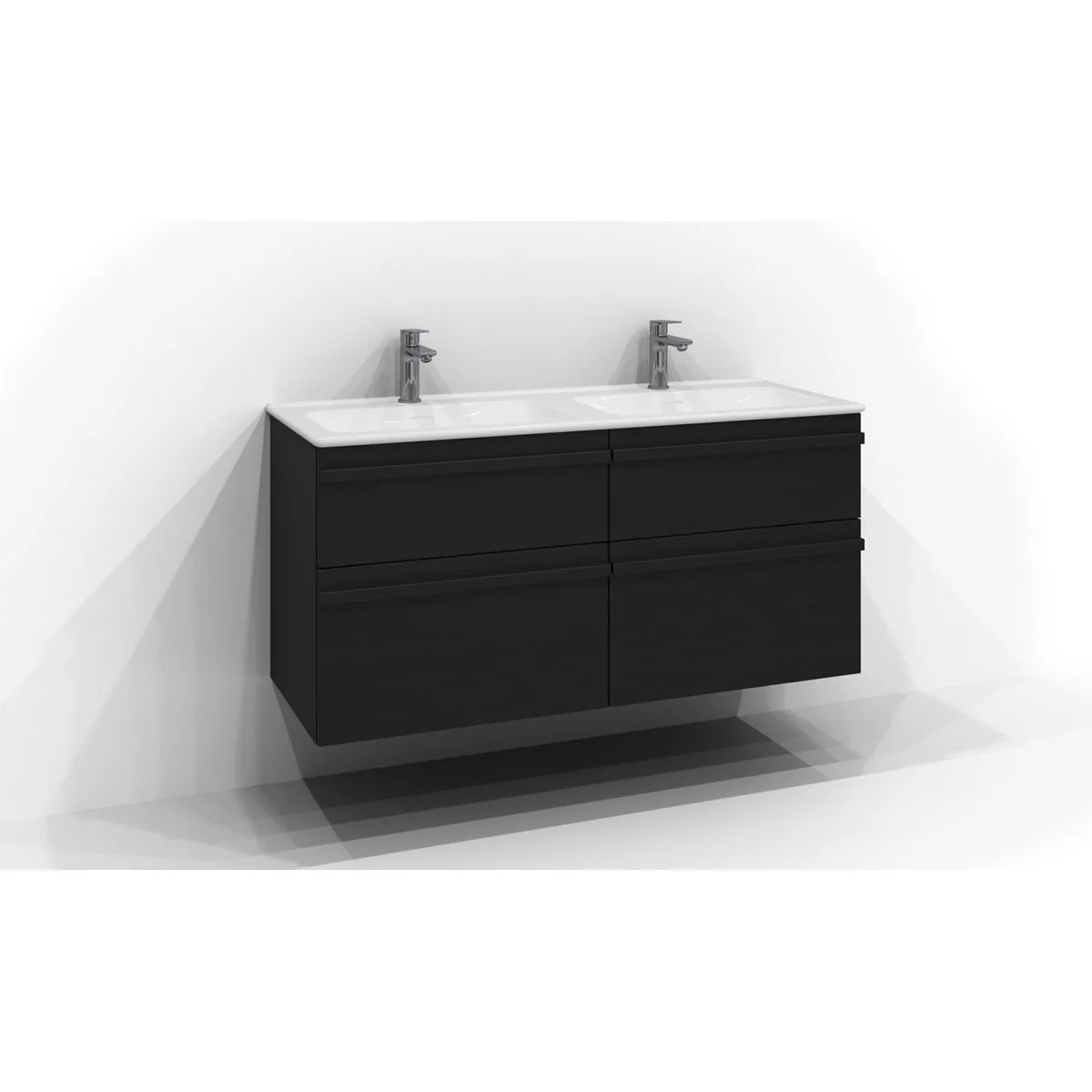 Poe Udel 120x45D Sv.Ask 4L Lst Svart Ask, B: 1200 mm, Integrerat handtag