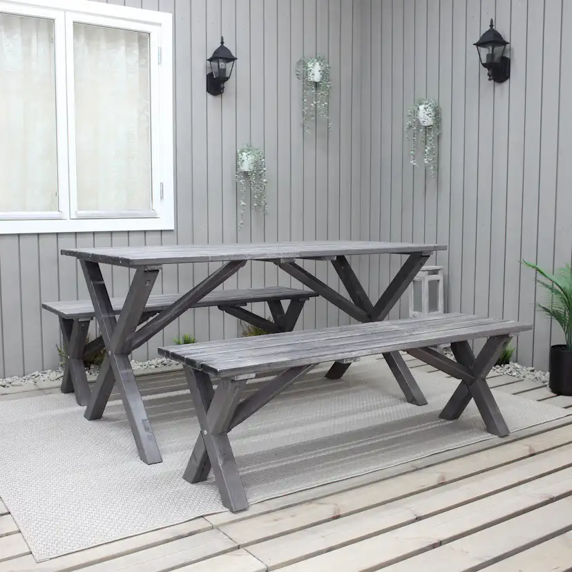 SCOTTSDALE bench 140 Grå, 1400 mm