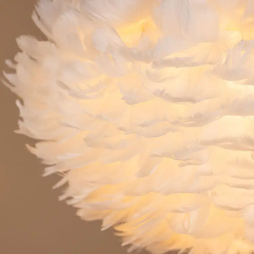 Nicola - Medium Pendant Lamp - White / White artificial feat Vit