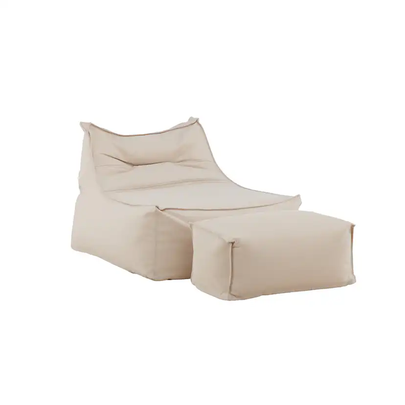 Redang Relaxbag with Ottoman - Beige Beige