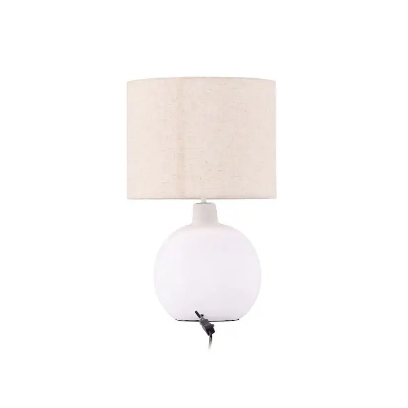 Torcello Table Lamp - Offwhite / Beige Ceramic/linen Beige/Vit