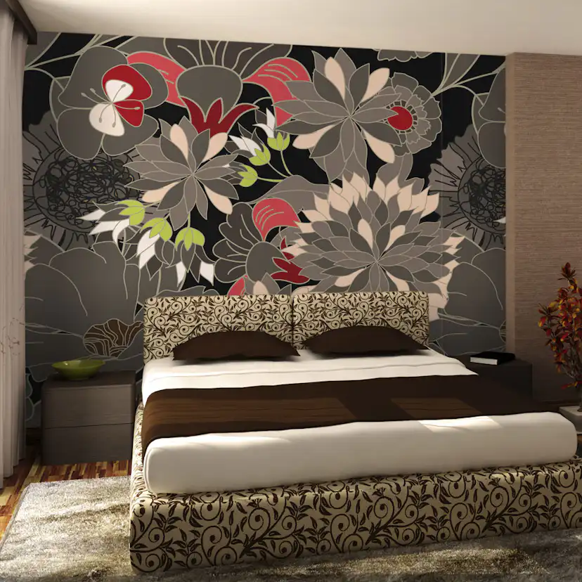 Fototapet Arkiio Floral Design Gray
