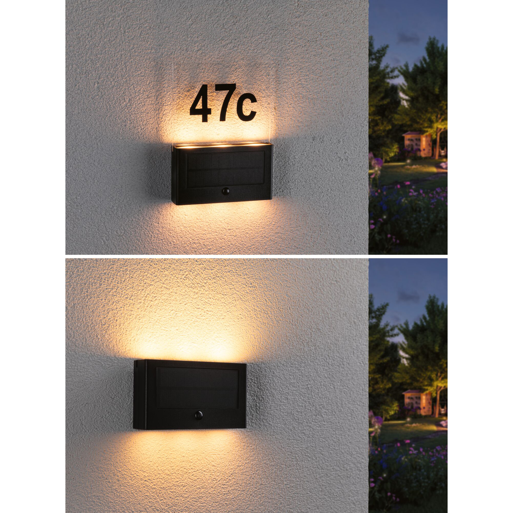 Fasadbelysning Solcell LED Paulmann Neda Lampa för husnummer IP44