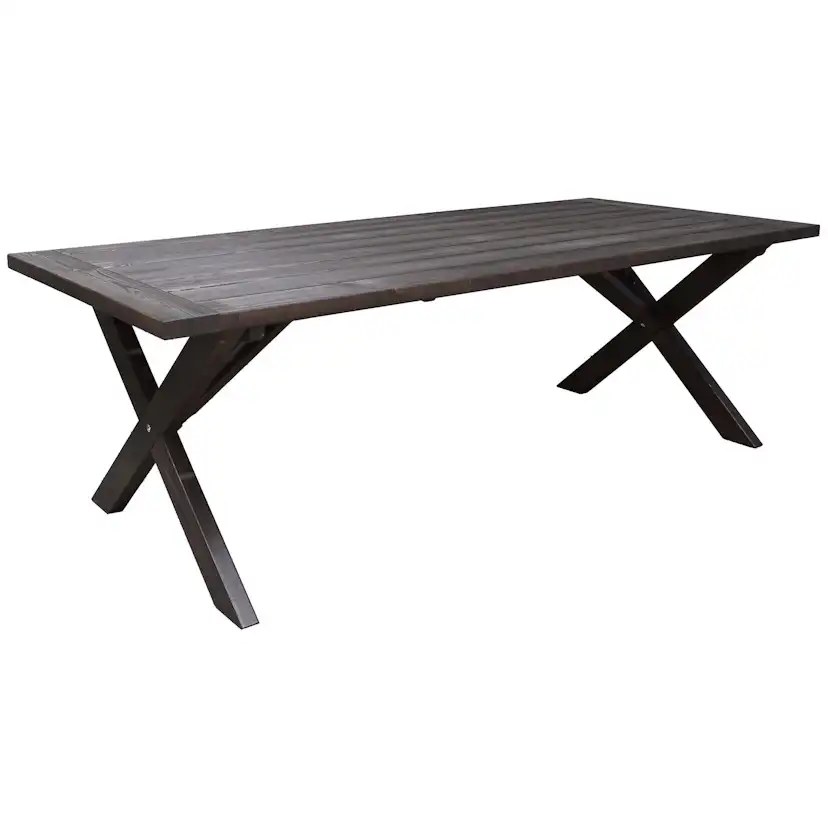 Matgrupp Utomhus Baltic Garden 220 cm bord & 6 Merida naturfärgade stolar