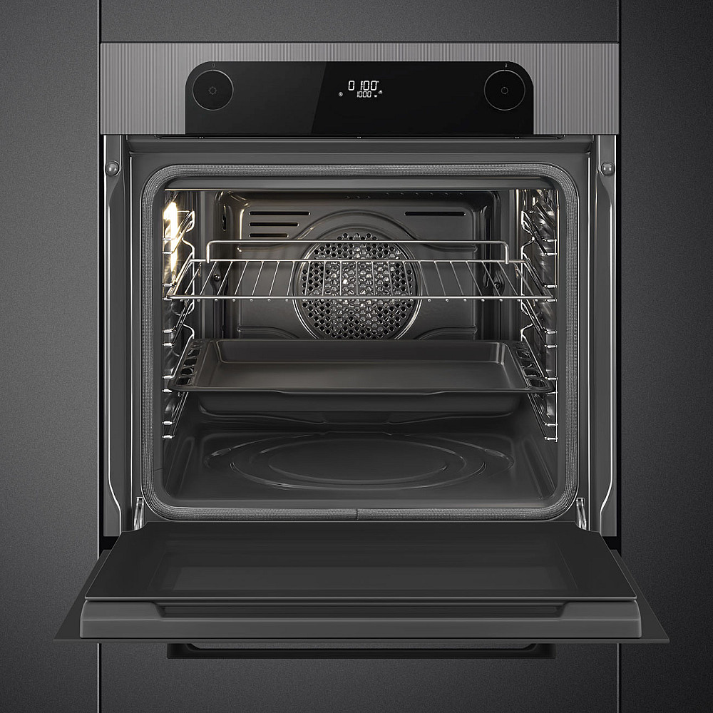 Termoventilerad Ugn Smeg SFP6201TS med Pyrolysrengöring Silver 60 cm