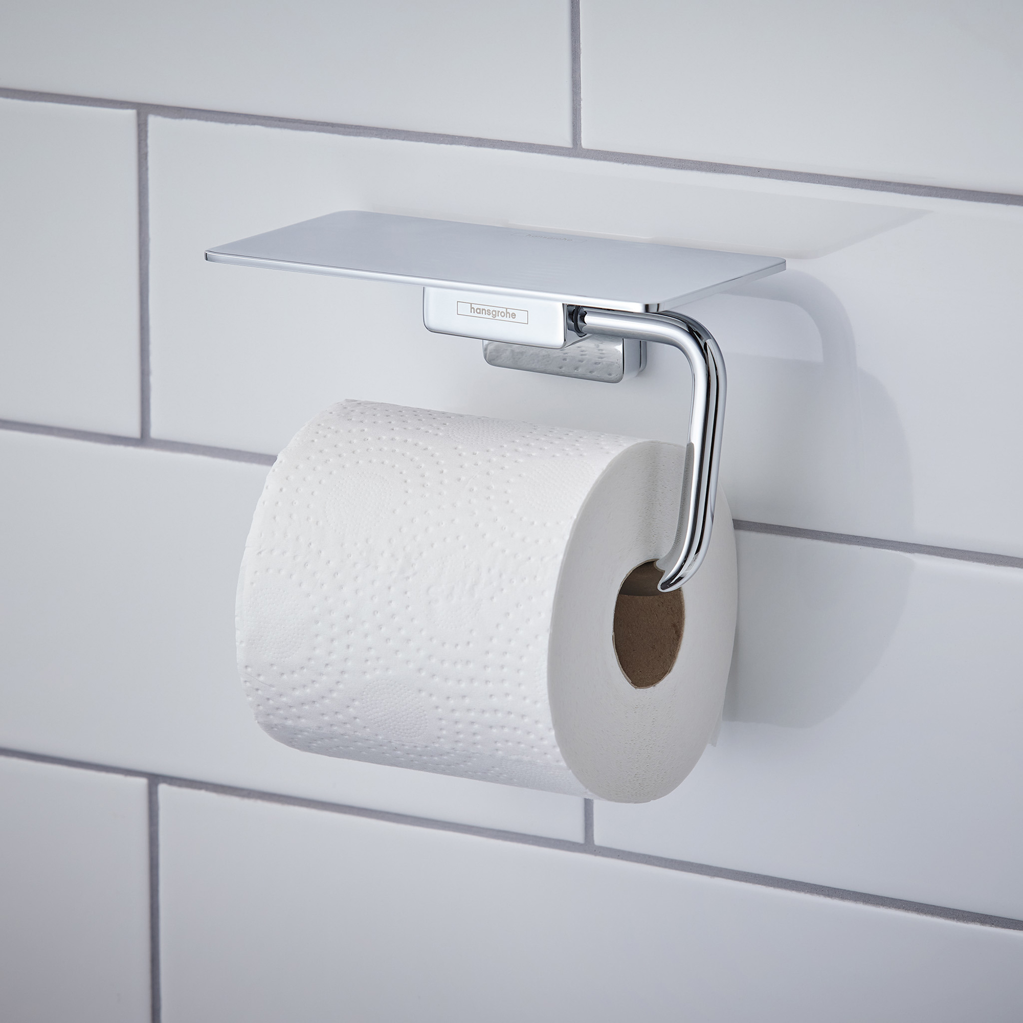 Toalettpappershållare Hansgrohe AddStoris 41772 med Hylla