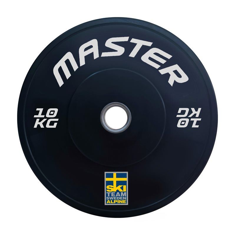 Viktskiva Master Fitness Bumper Ski Svart