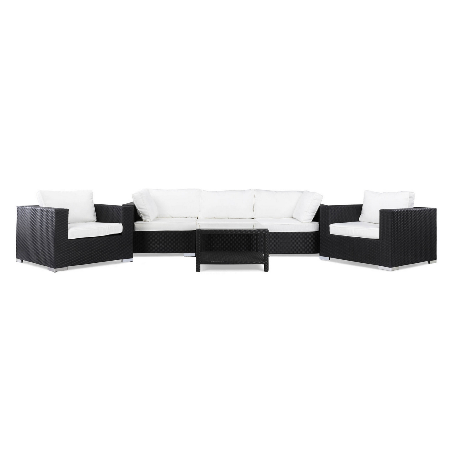 Loungegrupp Comfort Garden Bahamas 3-sits med 2 Fåtöljer och Bord 75x75 Utomhus