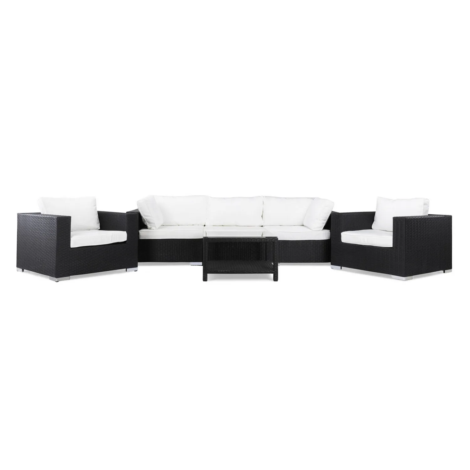 Loungegrupp Comfort Garden Bahamas 3-sits med 2 Fåtöljer och Bord 75x75 Utomhus