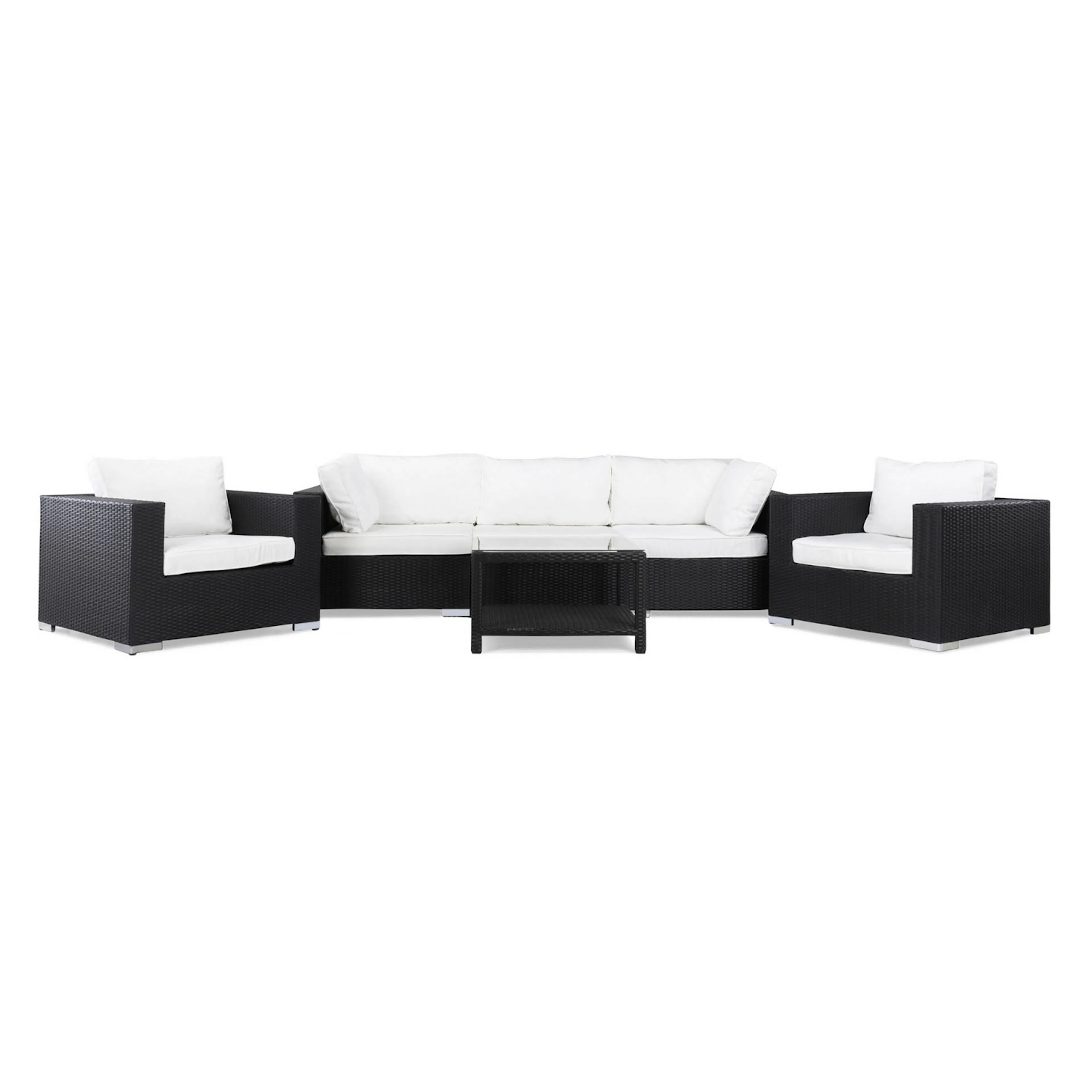 Loungegrupp Comfort Garden Bahamas 3-sits med 2 Fåtöljer och Bord 75x75 Utomhus