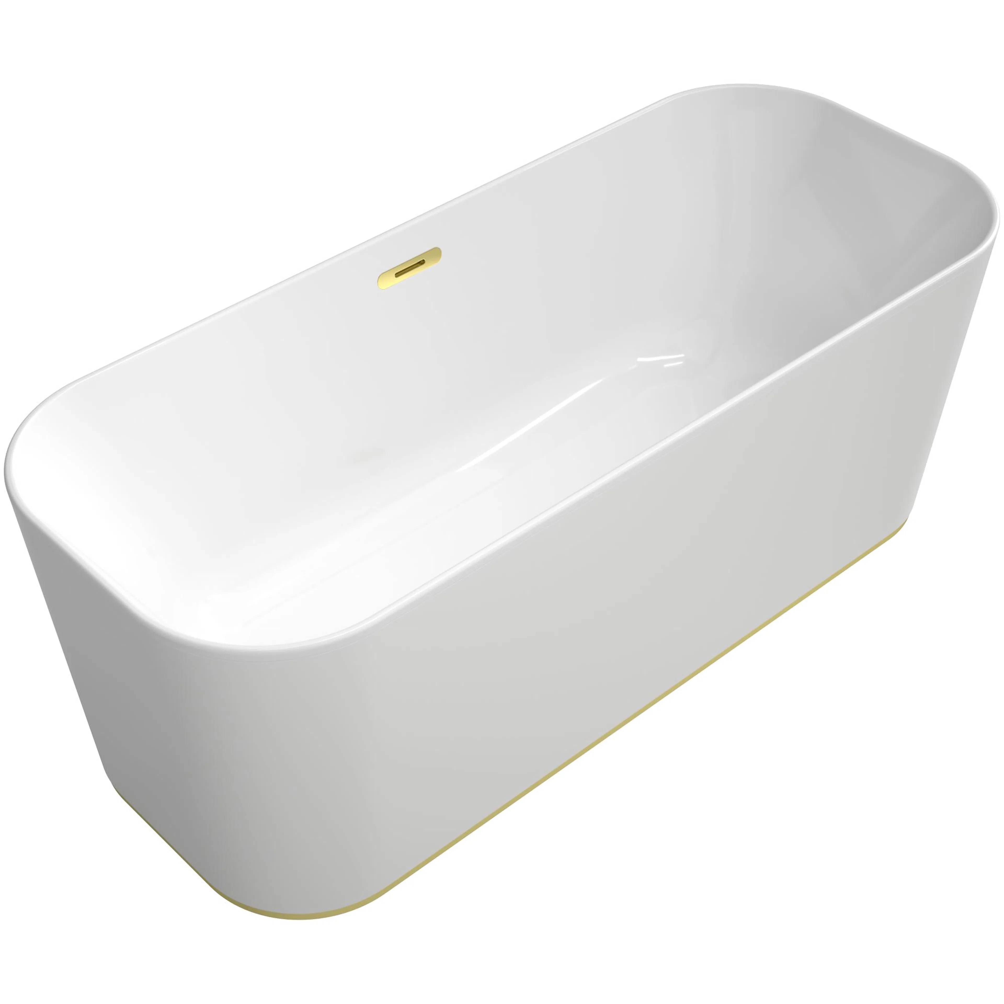 Badkar Villeroy & Boch Finion UBQ177FIN7N300V101 Vit Alpin, Guld, Med Designring, Kombinerat Vatteninlopp och Bräddavlopp, Med Belysning