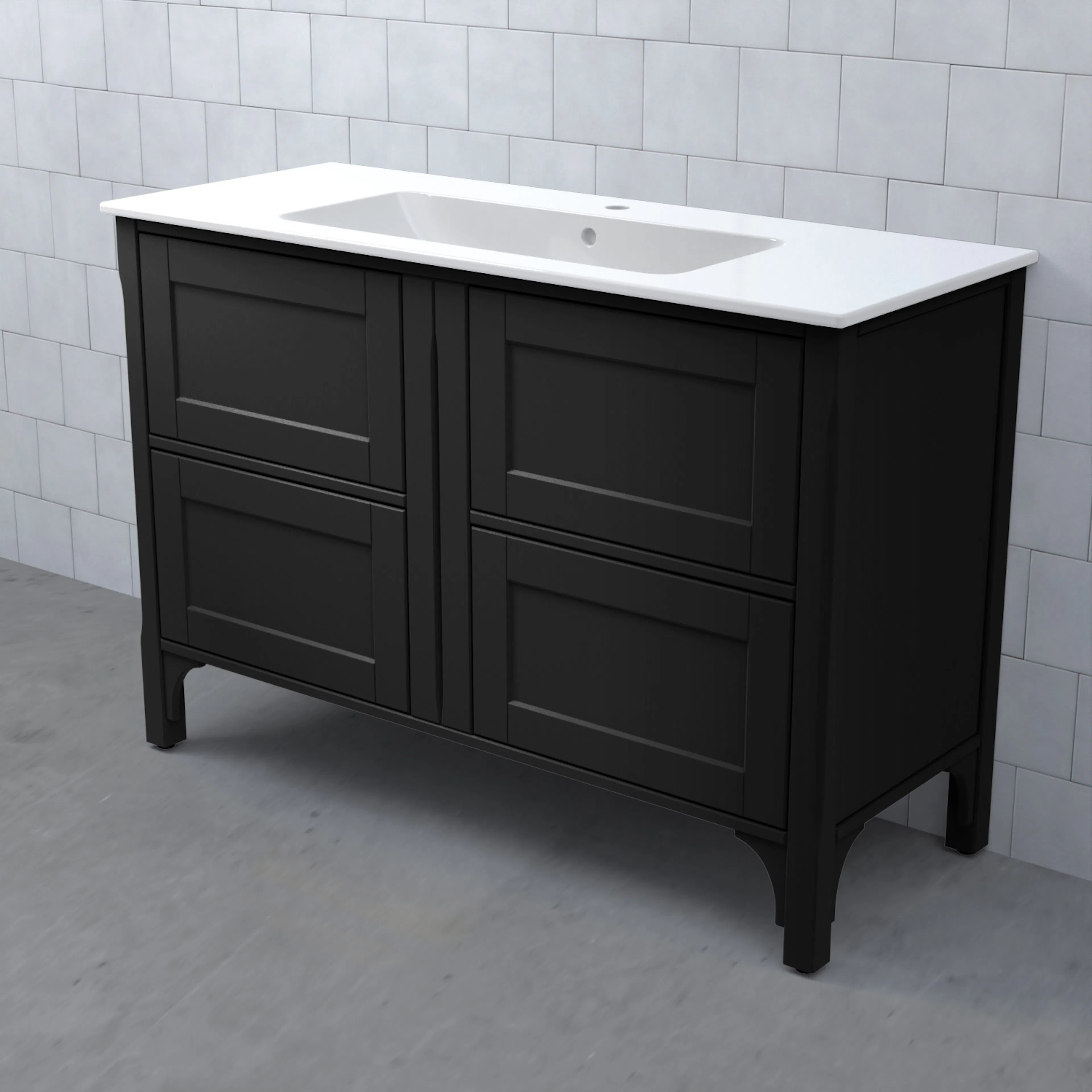 SAGA Kommod 120/49 Dälja Svart BxHXD: 1200x830x470 mm, Dälja Svart
