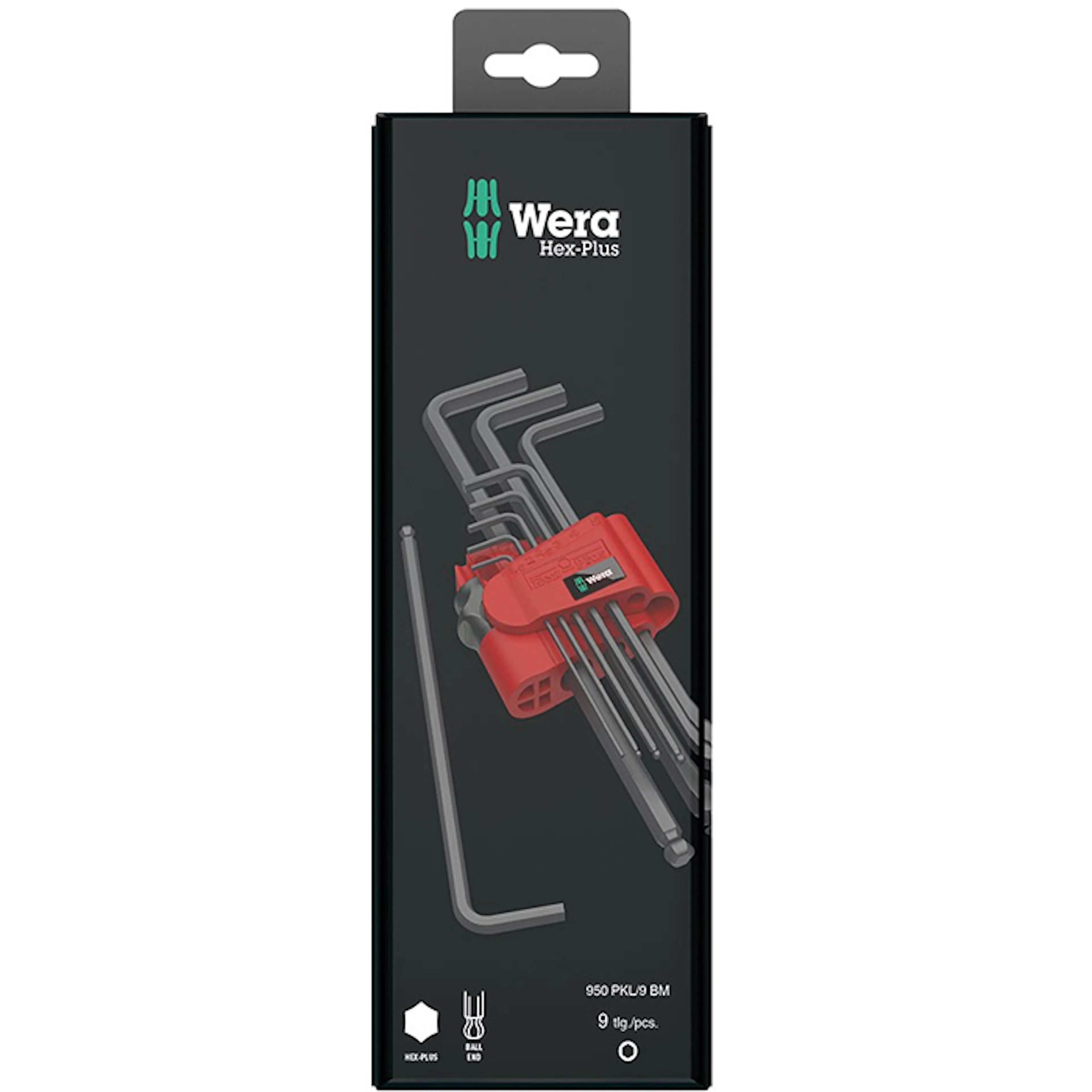 Insexnyckelsats Wera 950/9 Hex Plus 6 Sb Metrisk, Blacklaser