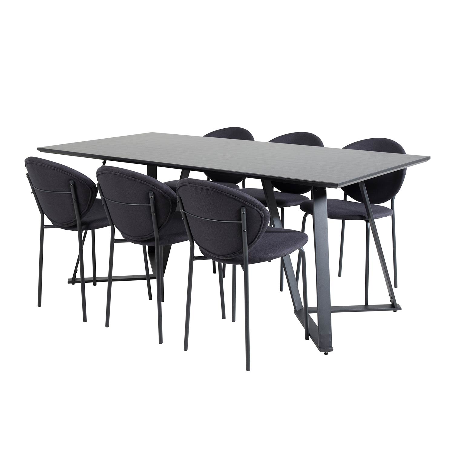 Matgrupp Venture Home Madde med 6 Valor Stolar Polyestertyg