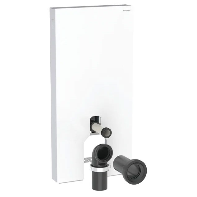 WC-Fixtur Geberit Monolith för  Back-to-wall Toalettstol 101 cmxVit/Glas