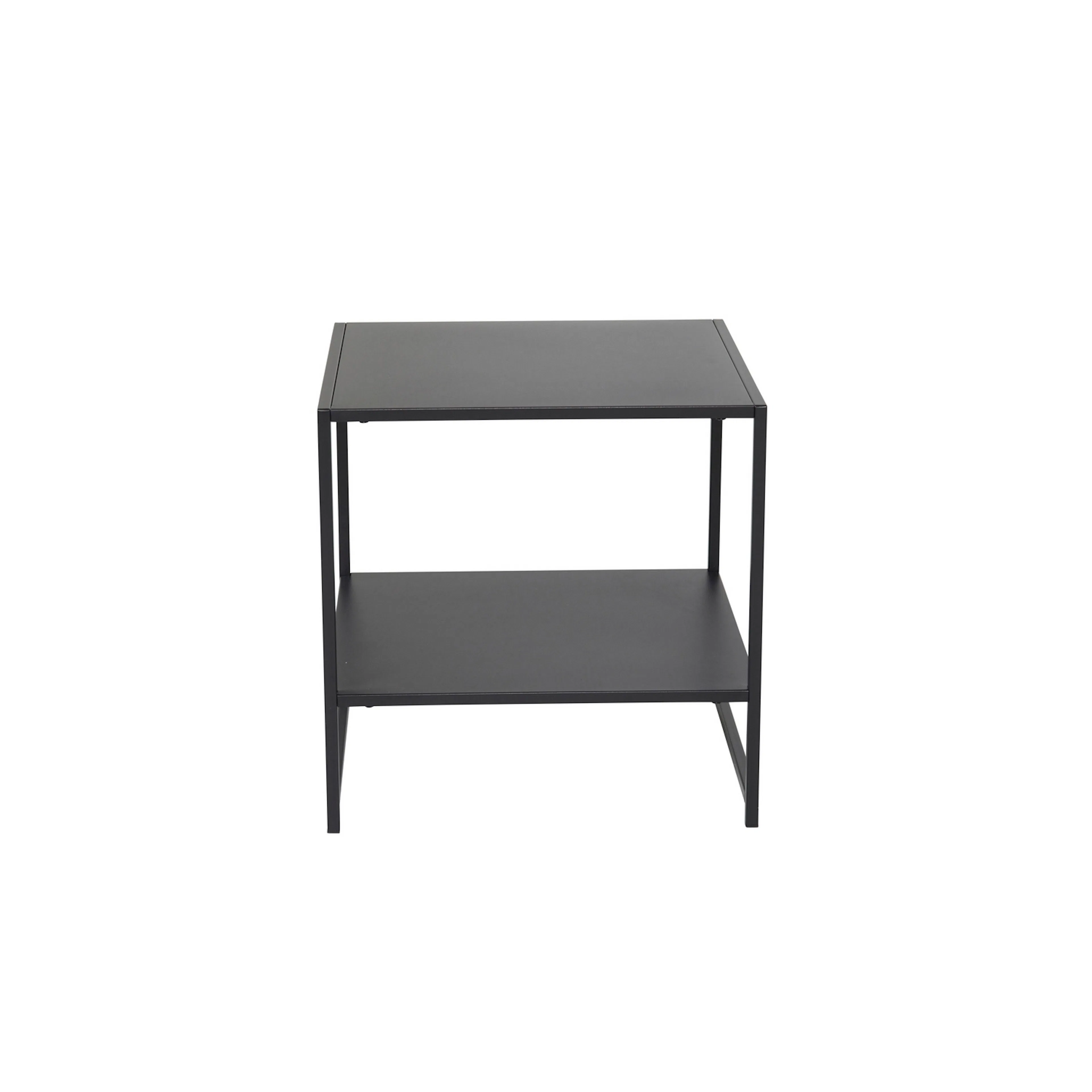 Staal - Side table with Shelf - Black Svart