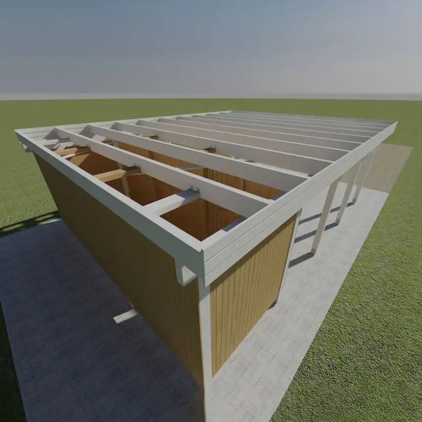 Förråd till Carport Karl 40,6 m2 Obehandlad