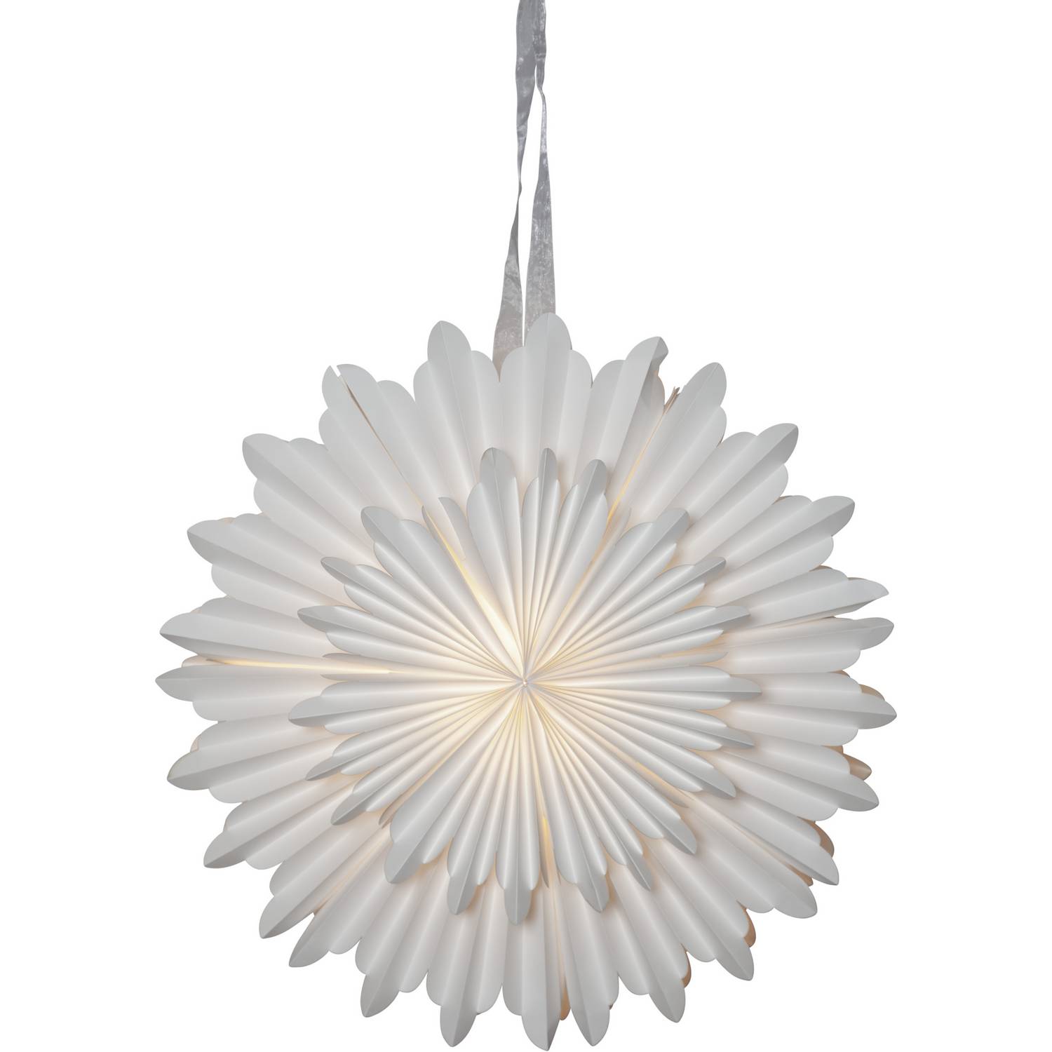 Pappersstjarna Crystal Vit