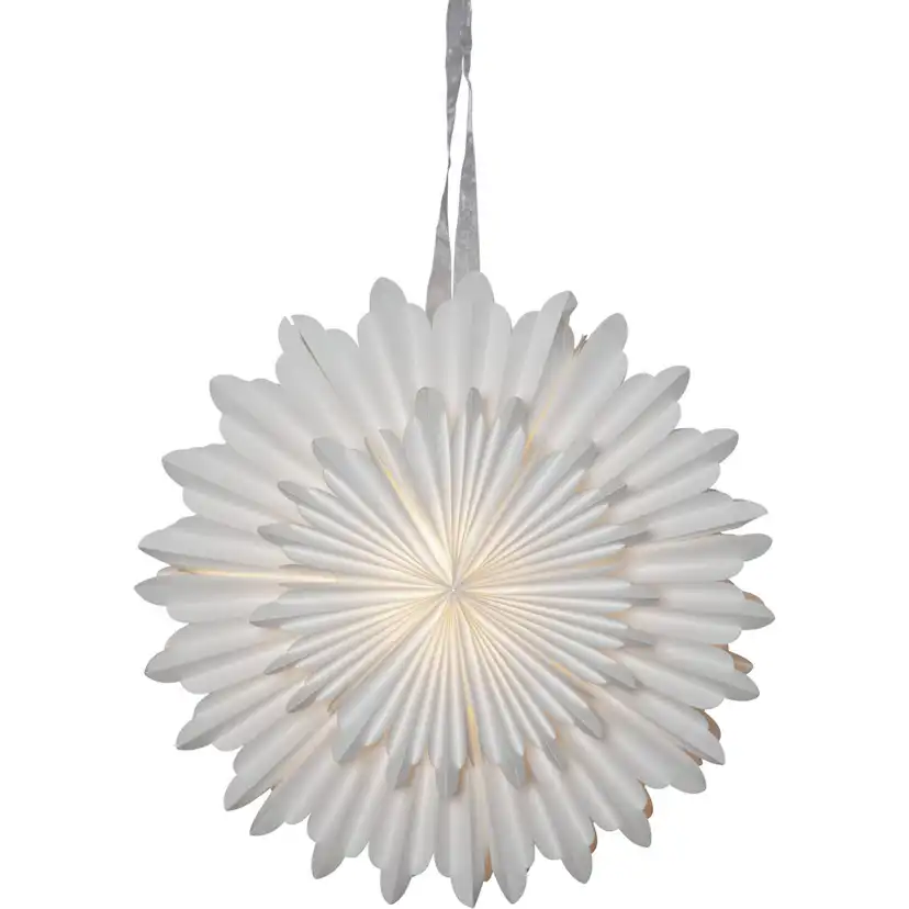 Pappersstjarna Crystal Vit