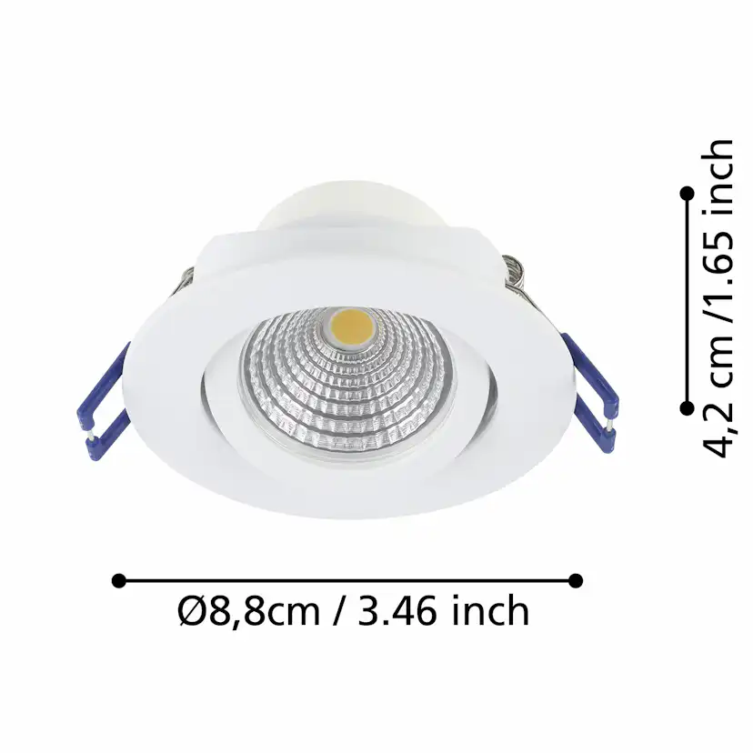 Infälld Lampa Eglo Saliceto 3 st Ø88 mm 2700K