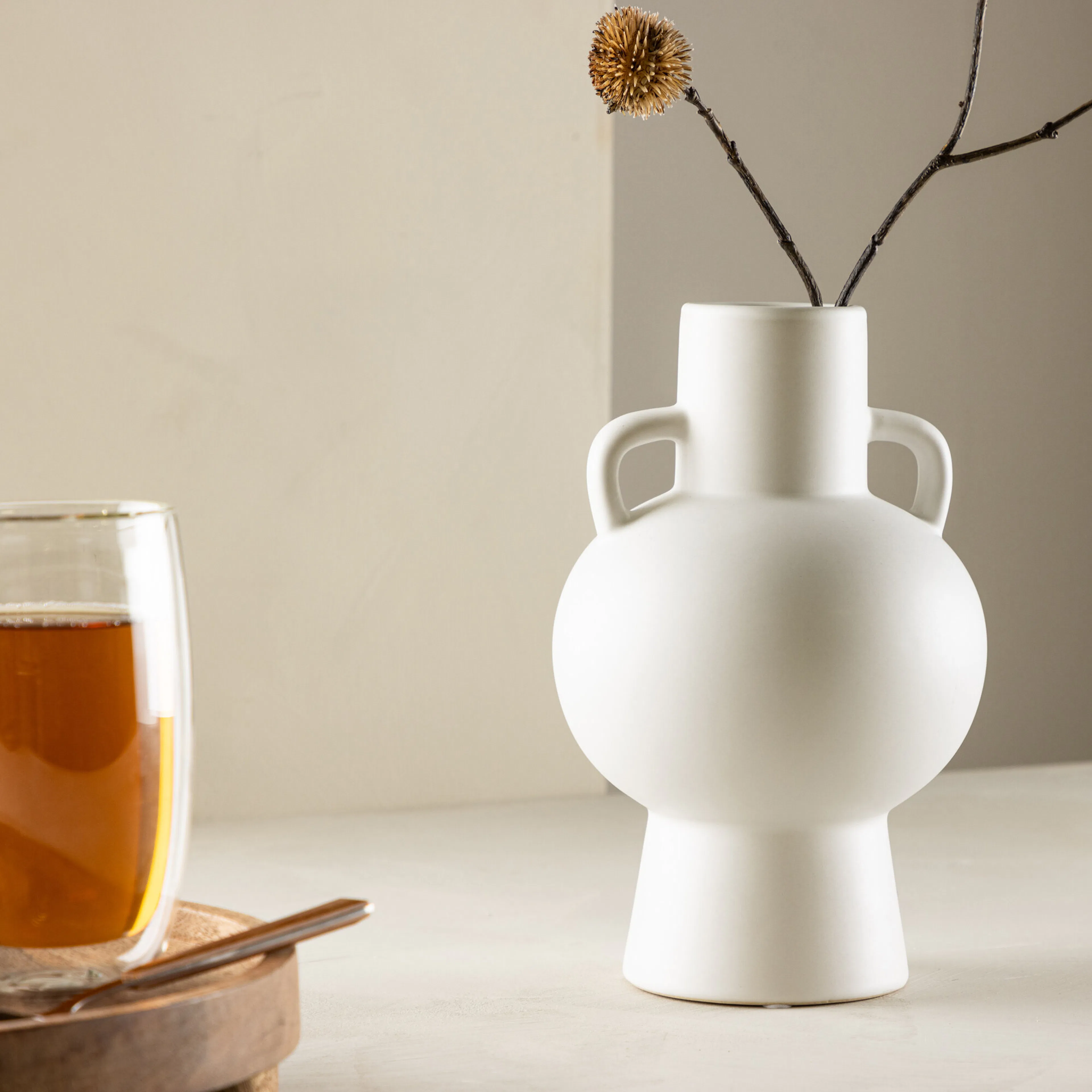 Cent Vase - Matte White - 16*16*24cm Vit