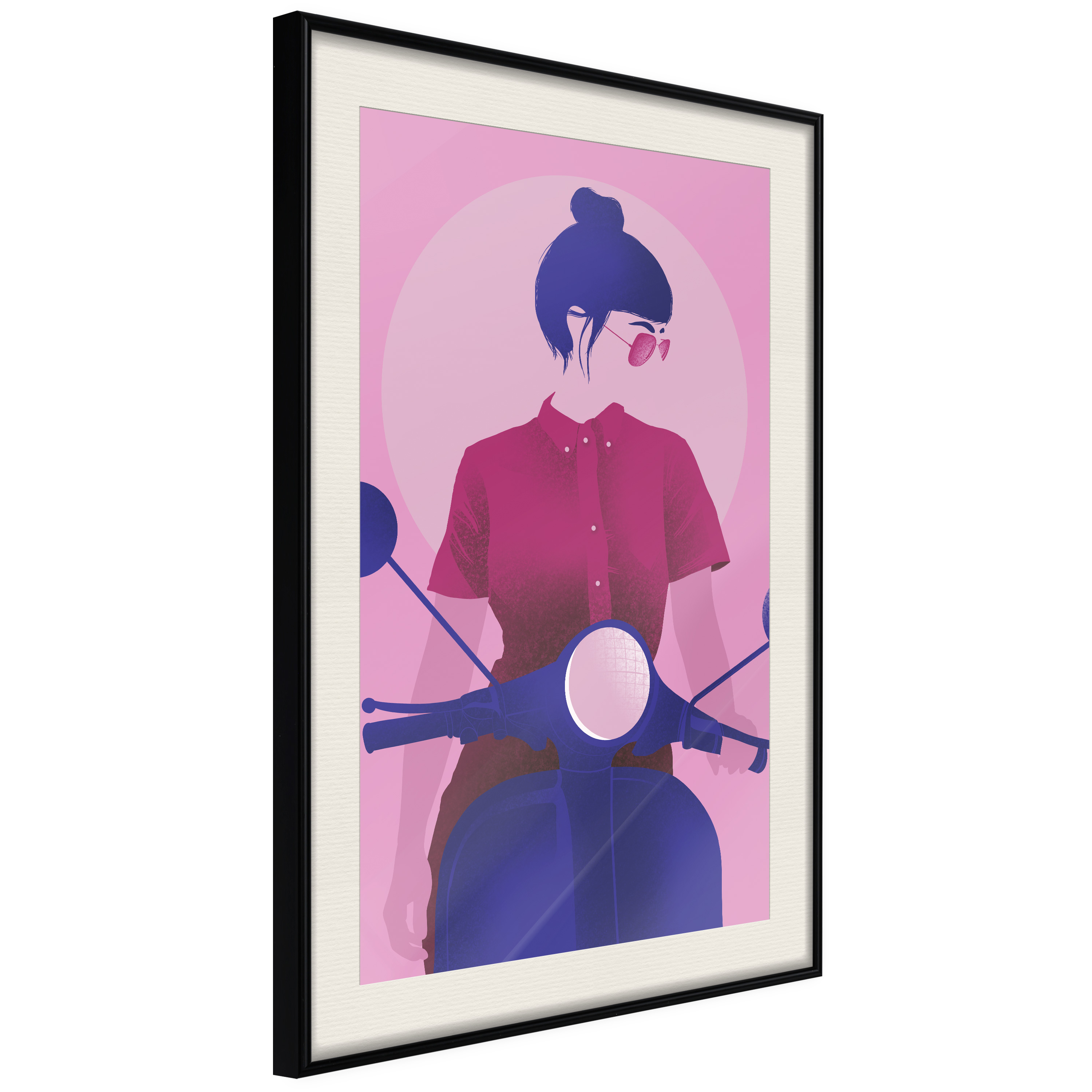 Poster Artgeist Affisch Girl on Scooter