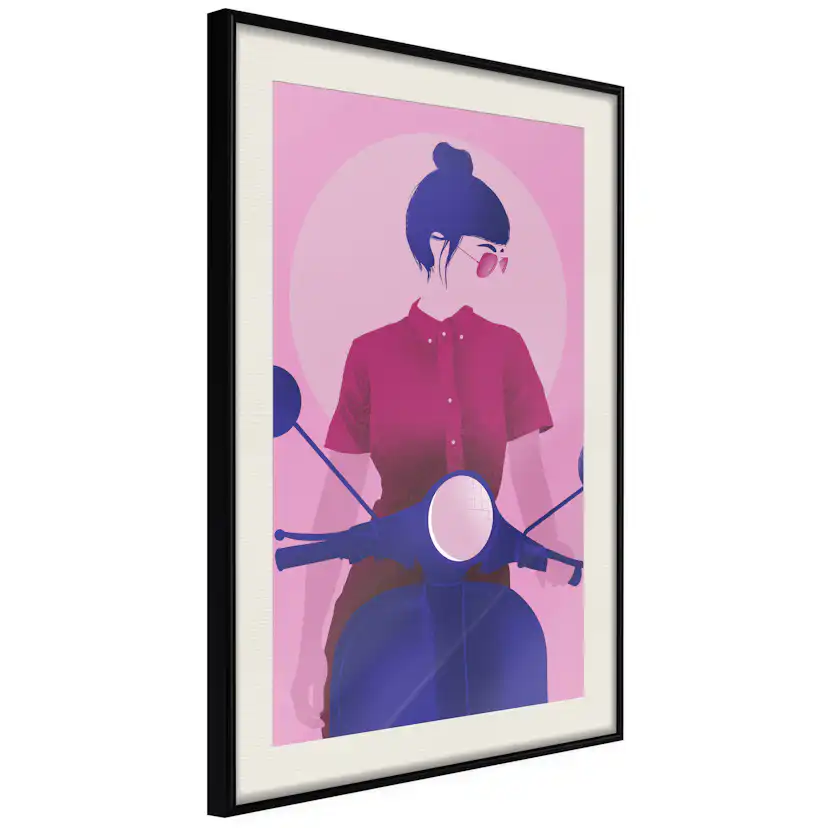 Poster Artgeist Affisch Girl on Scooter