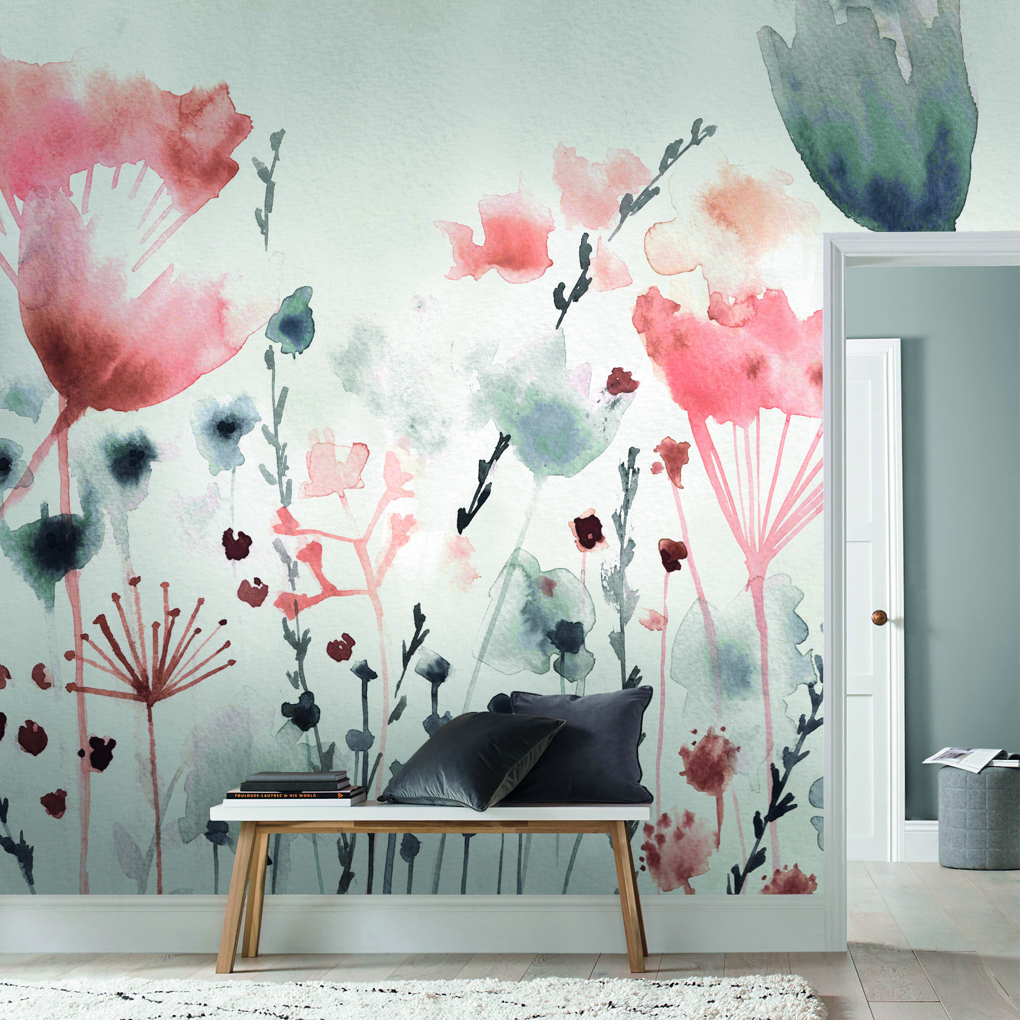 Fototapet Art For The Home Watercoloured Meadow 372x280 cm
