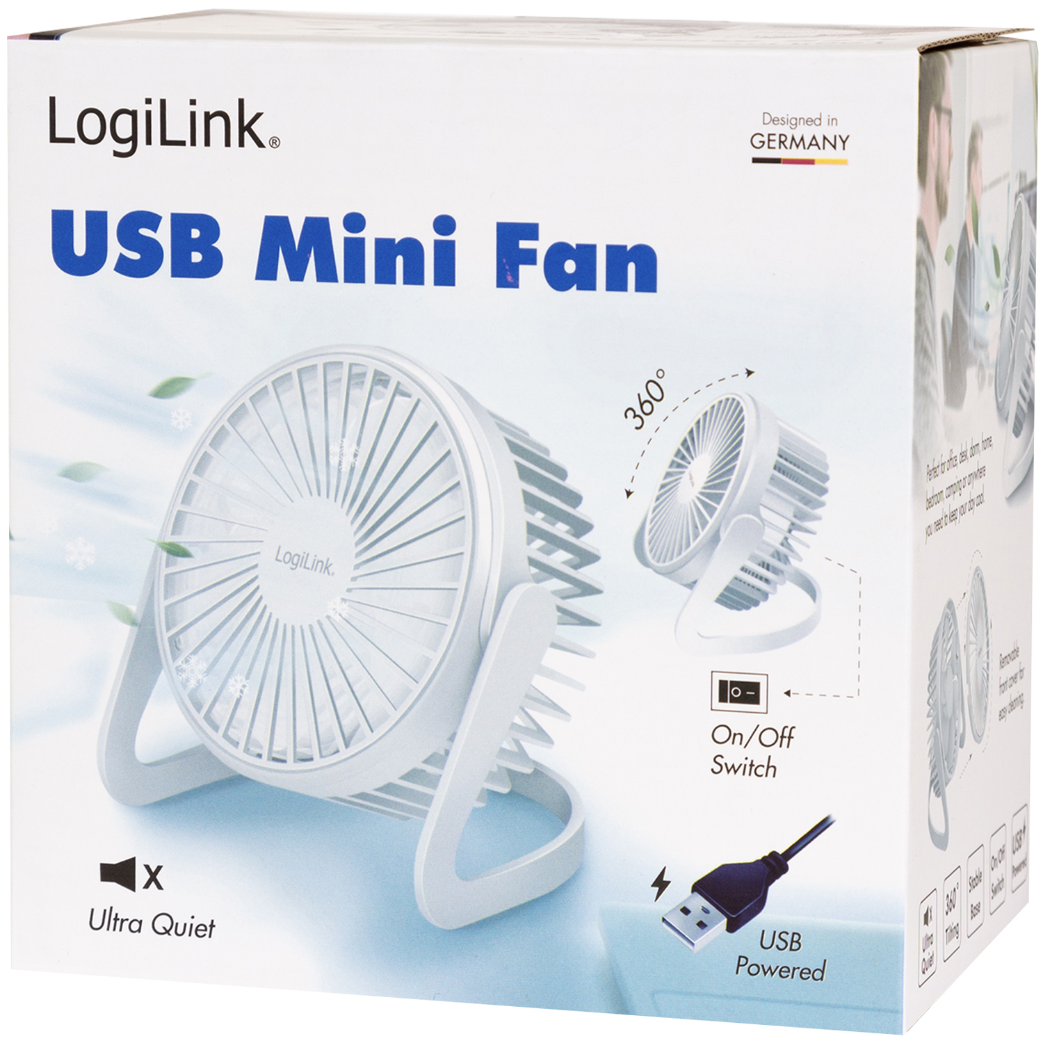 USB-fläkt LogiLink Ø12,7 cm
