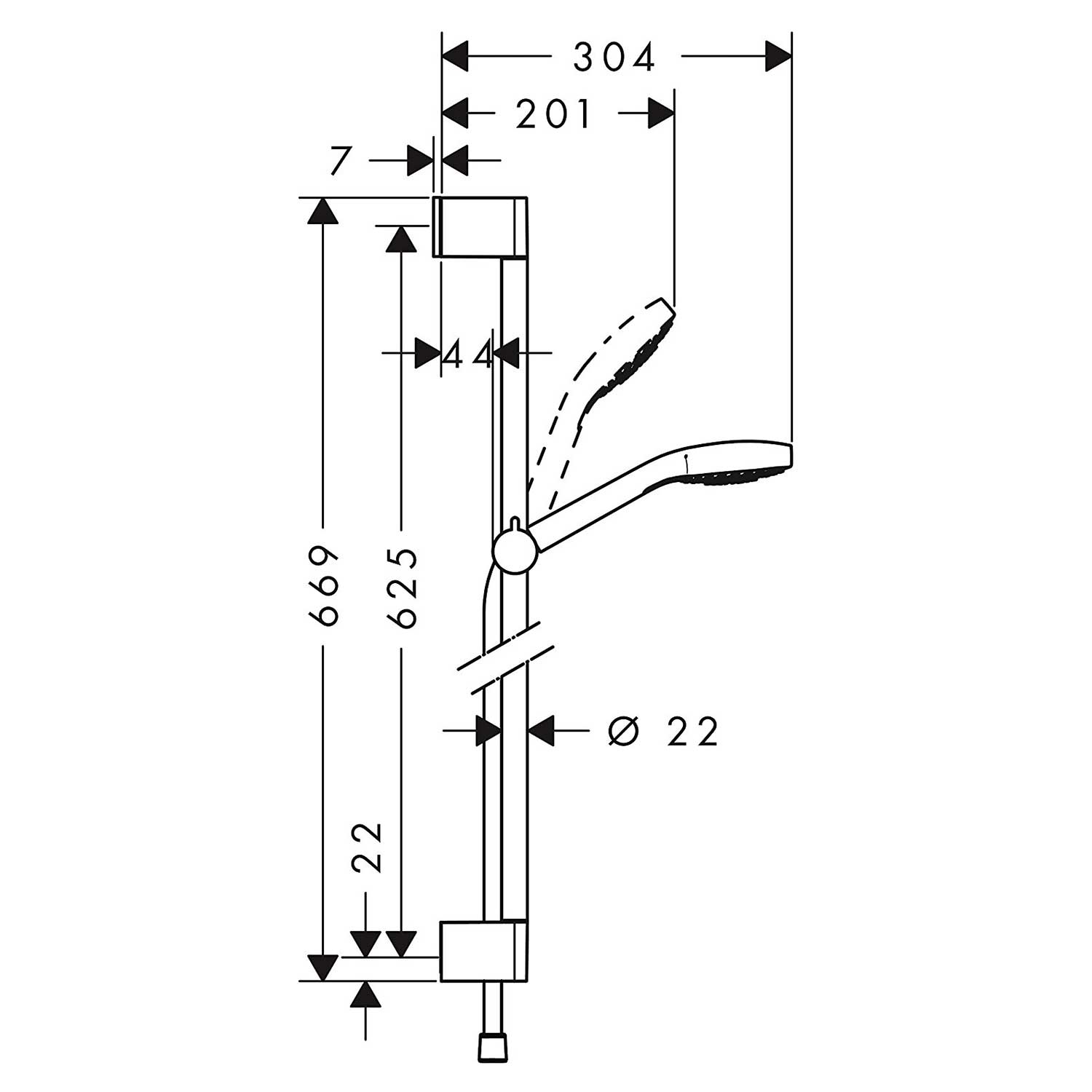 Duschset Hansgrohe Croma Select S 1jet