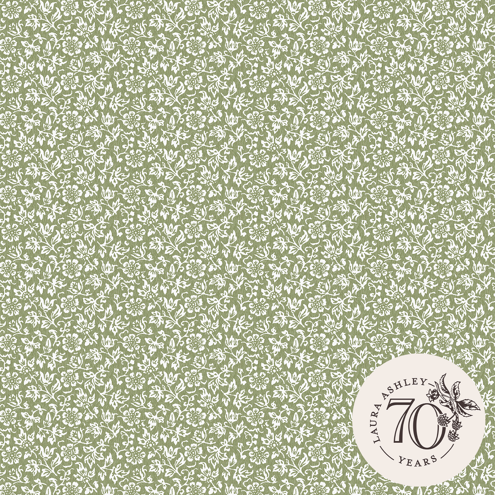 Tapet Laura Ashley Sweet Alyssum Moss Grön 121077