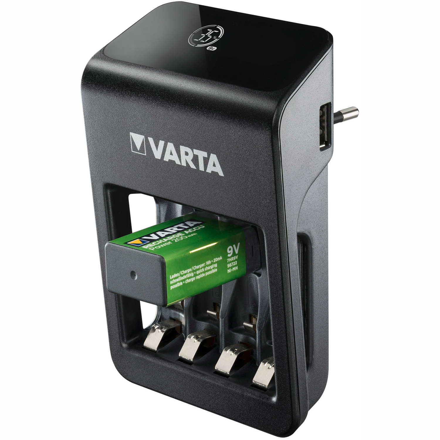 Batterikit VARTA LCD Plug Carger+ AA/AAA/9V +U