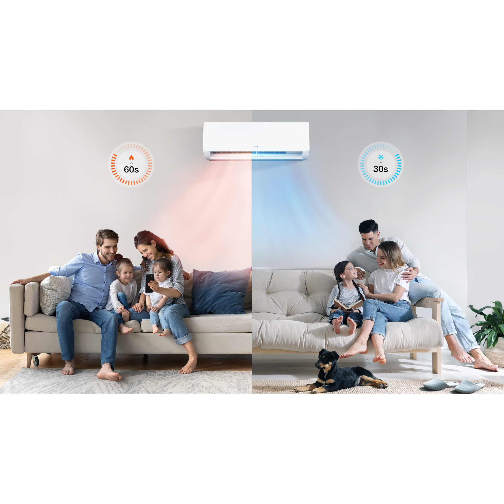 Luftvärmepump TCL BreezeIN 2.0 P9 S18P9S1 Värme 6,8kW A+++ med Antracitgrå utomhusdel