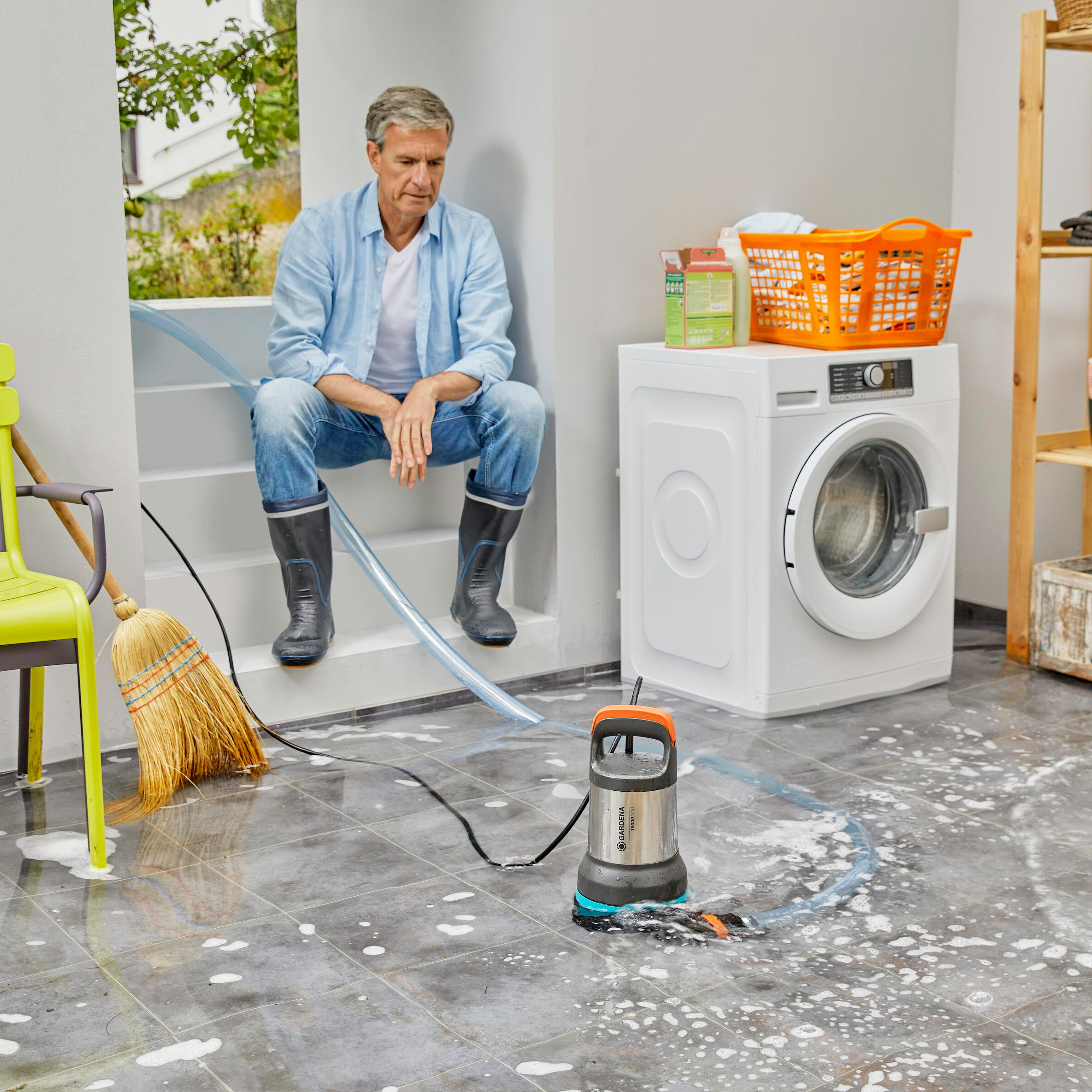 Pump Gardena Dränkbar 19500 AquaSensor För Rent & Smutsigt Vatten