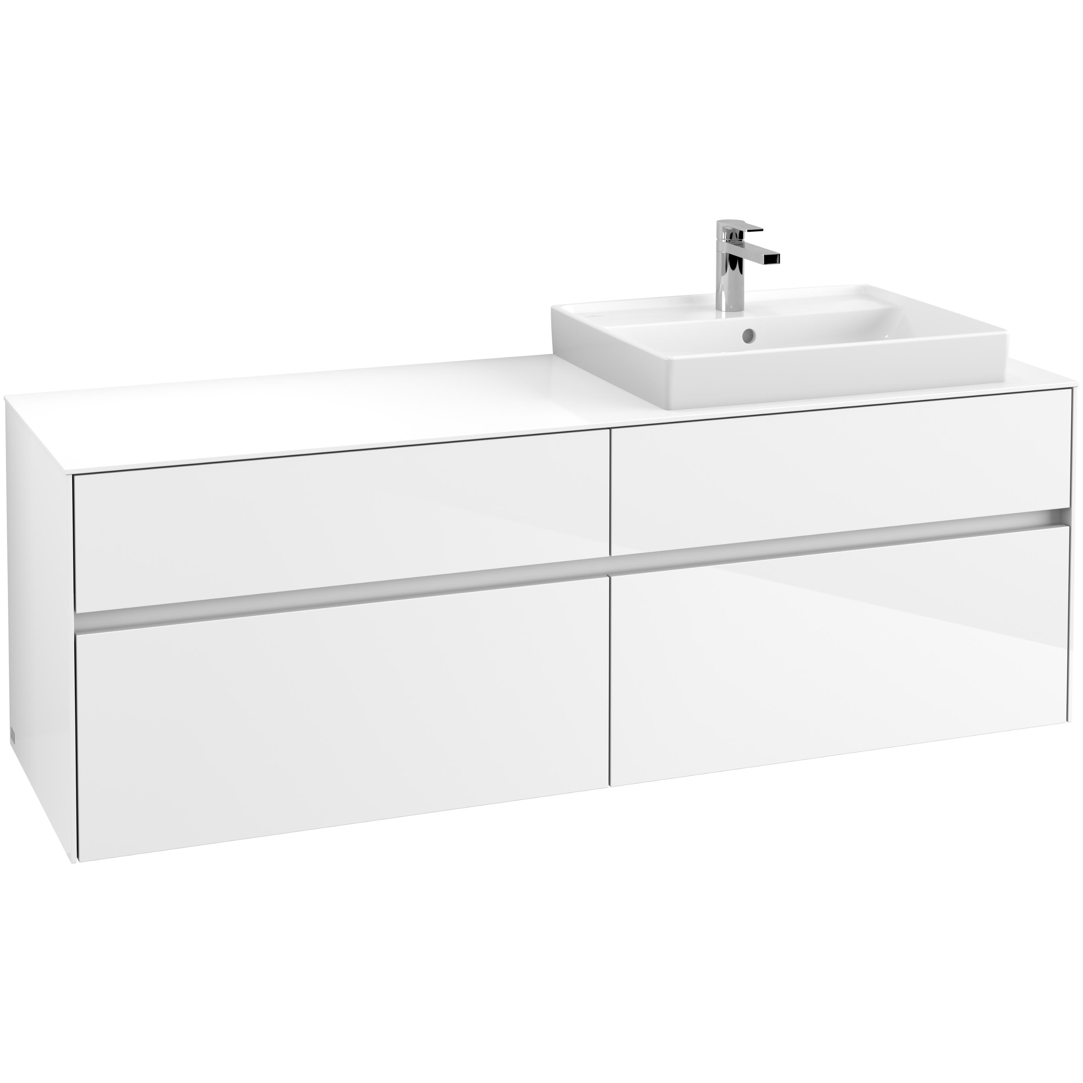 Tvättställsskåp Villeroy & Boch Collaro 160 cm med 4 Lådor för Ovanpåliggande Tvättställ
