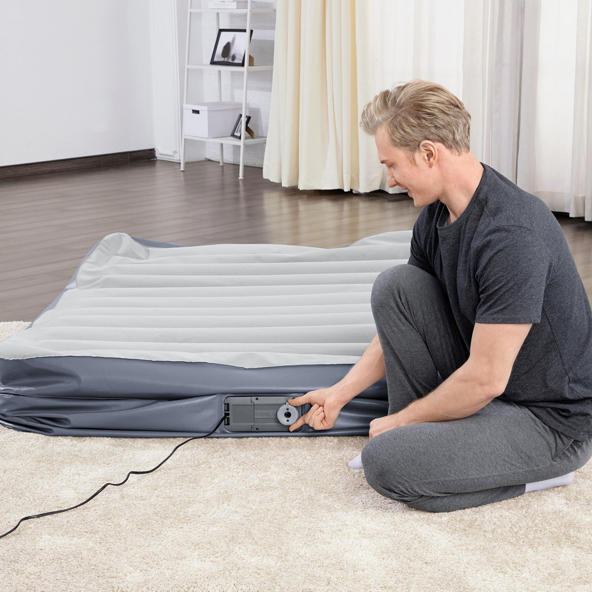Uppblåsbar Madrass Bestway Tritech Quadcomfort Airbed Queen