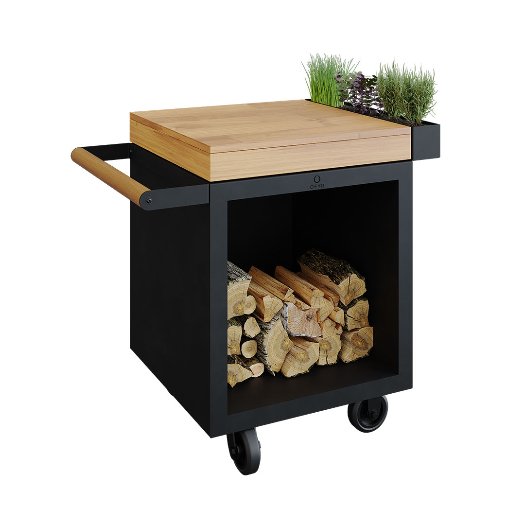 OFYR Mice en place table Black PRO 65 TW Svart, Modell: TW (Toppskiva i teak)