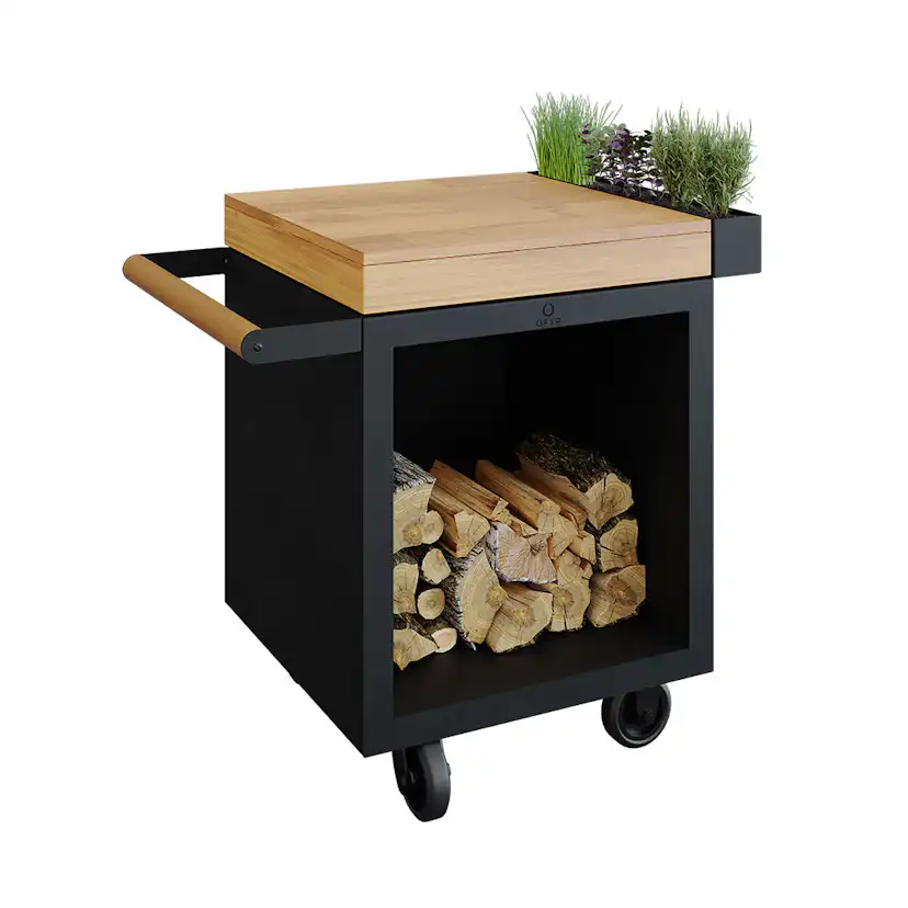 OFYR Mice en place table Black PRO 65 TW Svart, Modell: TW (Toppskiva i teak)