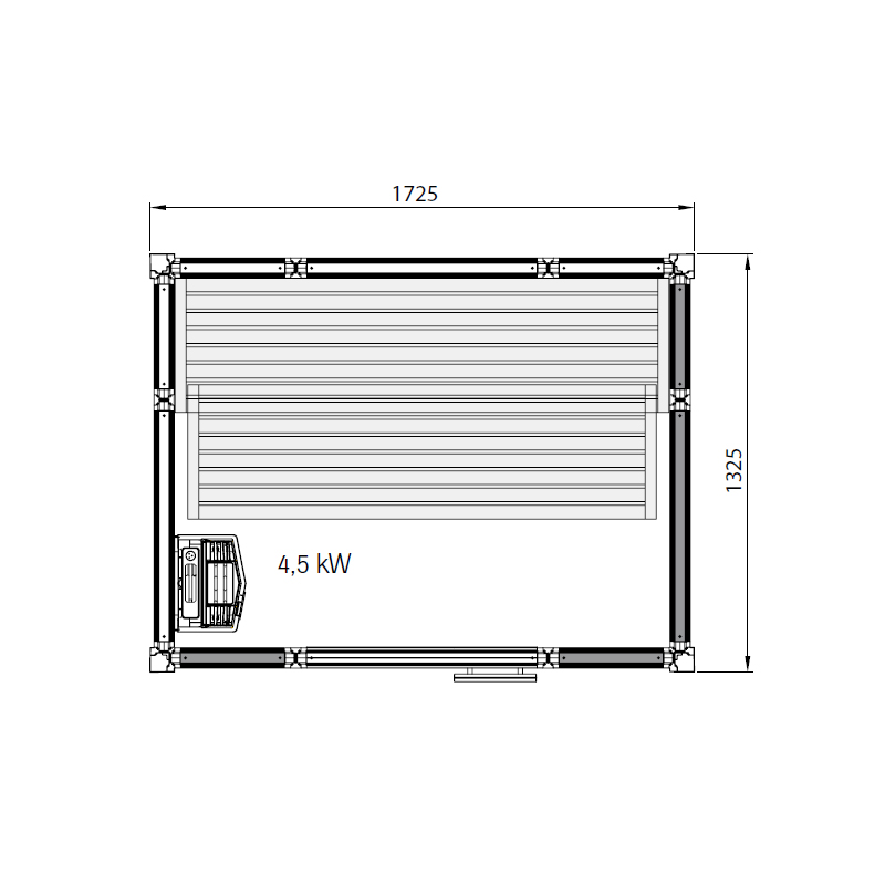 Basturum Tylö Impression i1713 Svart