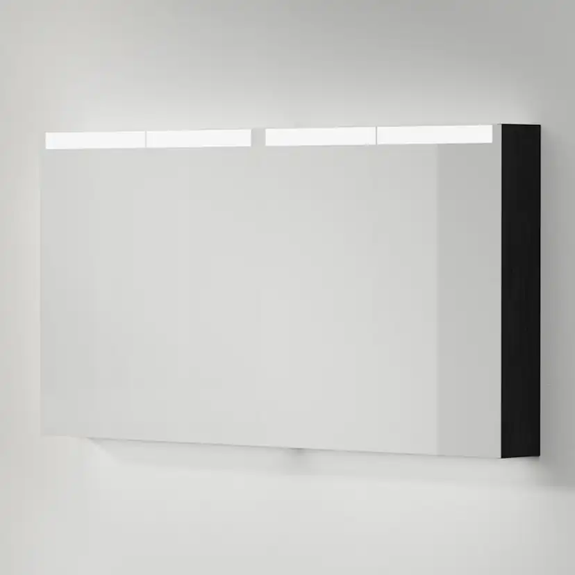 Spegelskåp Stage Plus 140, Black Oak, 4 Luckor,1400x720x140 Bredd: 1400 mm, Black Oak, Dubbla luckor