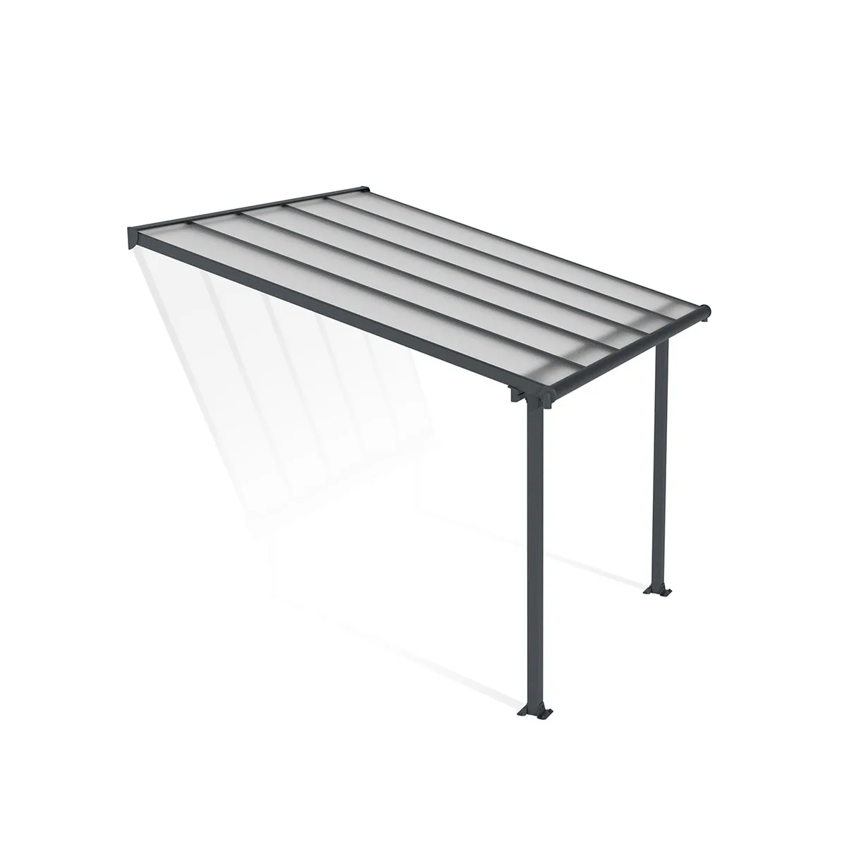 OLYMPIA PATIO COVER 3X3.05 GREY CLEAR 3 x 3 m