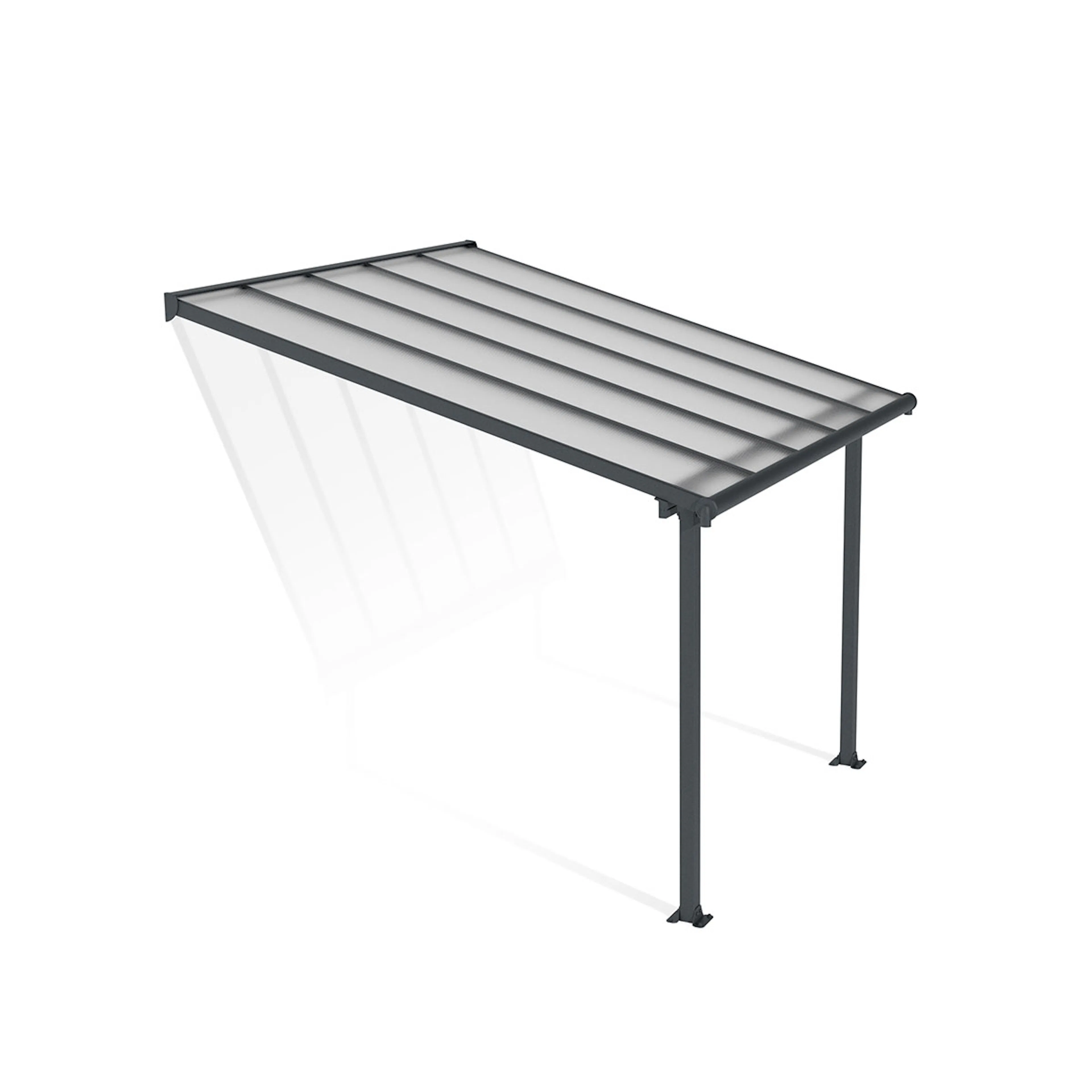 OLYMPIA PATIO COVER 3X3.05 GREY CLEAR 3 x 3 m
