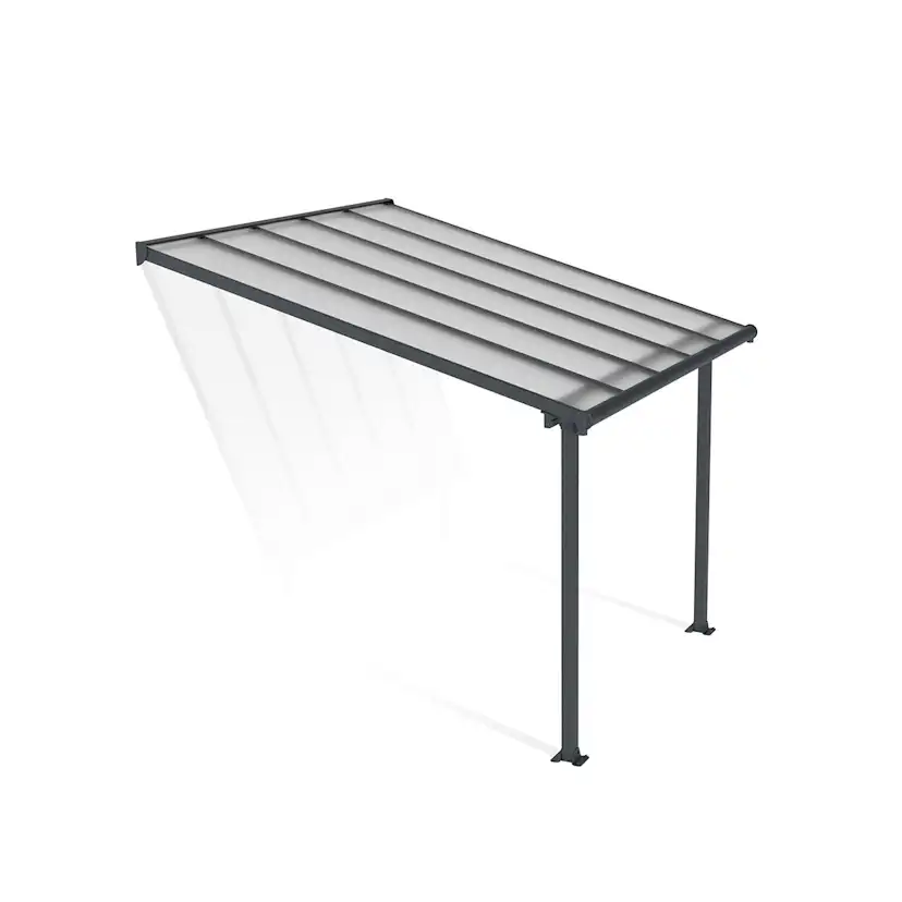 OLYMPIA PATIO COVER 3X3.05 GREY CLEAR 3 x 3 m